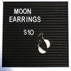 🌜Handmade Stained Glass Moon Earrings🌛